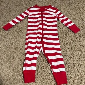 Excellent Hanna Andersson 6-12 month red and white striped pajamas